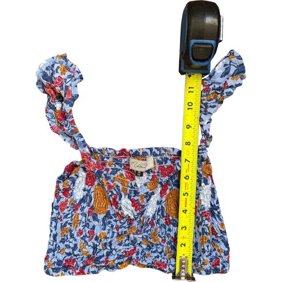 Floral Smocked Crop Top – Y2K Style Summer Tank - Picture 4 of 5